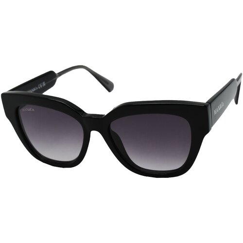 Солнцезащитные очки Max & Co., кошачий глаз, оправа: пластик, для женщин, черный