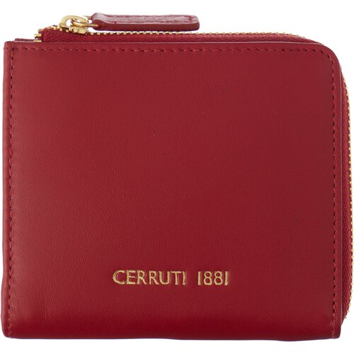 Кошелек Cerruti 1881, натуральная кожа, на молнии, отделение для карт, черный