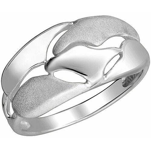 Кольцо Эстет, серебро, 925 проба, родирование, размер 16.5