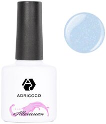 Гель-лак для ногтей ADRICOCO #Allurecream (Est Naturelle), 8 мл, 10 камуфлирующий голубой с шиммером