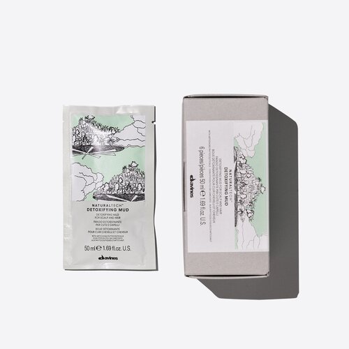 Davines Detoxifying EDR Mud Маска детоксицирующая грязь для глубокого очищения волос и кожи головы, 6x50 мл.