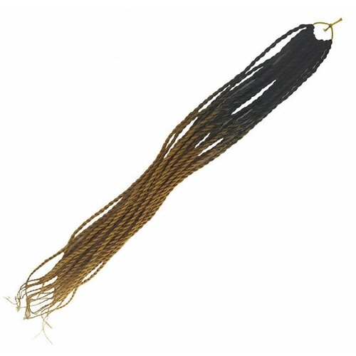 Канекалон Сенегальские косы 65 см, омбре из черного в русый канеколон коса 2 цвета омбре 60 65 см 100 г канекалон для плетения косичек