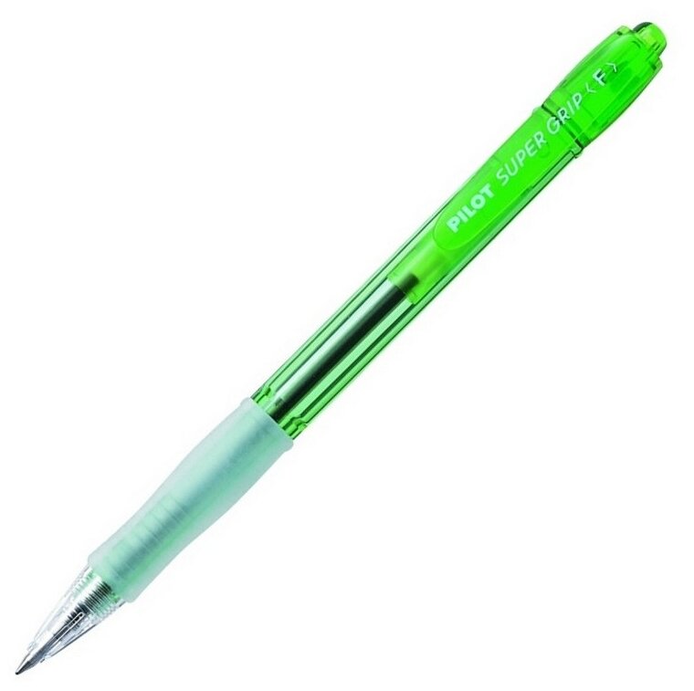 Ручка шариковая автоматическая Pilot Super Grip Neon BPGP-10N-F G (0.21мм, синий цвет чернил)