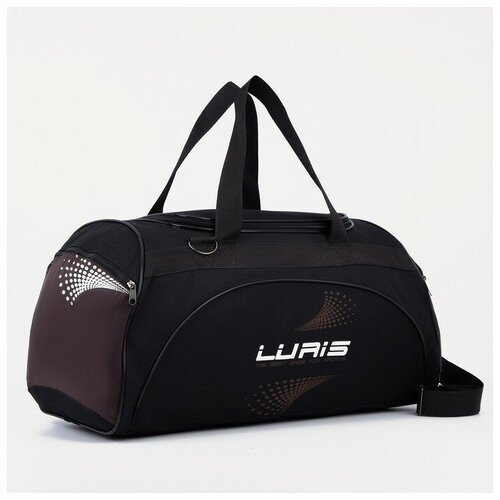 Сумка спортивная , черный сумка багет на молнии длинный ремень цвет коричневый