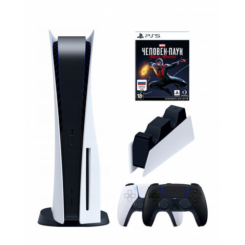 Игровая приставка Sony PlayStation 5 3-ревизия2-й геймпадчерныйзарядноеMarvels Человек-Паук Майлз Моралес 8800000₽