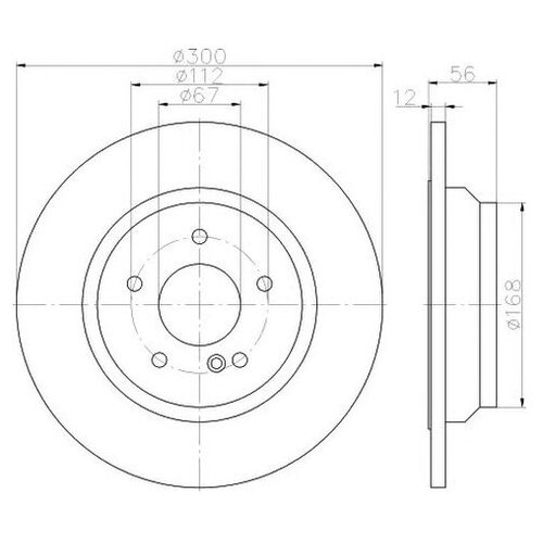 фото Тормозной диск hella 8dd 355 115-411 для mercedes s-class c216,w221, sl r230
