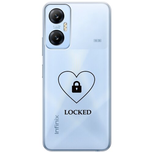 Силиконовый чехол с принтом Locked для Infinix Hot 20 5G / Инфиникс Хот 20 5Г силиконовый чехол с принтом brave noah для infinix hot 20 5g инфиникс хот 20 5г