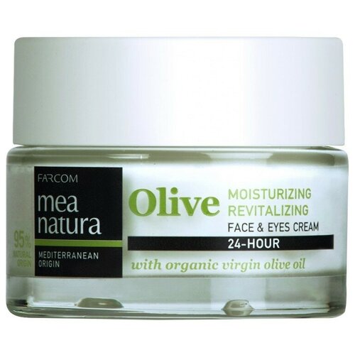 Mea natura Olive Moisturizing, Revitalizing 24-Hour Face & Eyes Cream крем для лица и век оливковый увлажняющий и восстанавливающий 24-х часовой, 50 мл