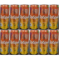Газированный напиток Добрый Апельсин 0.33 л ж/б упаковка 12 штук