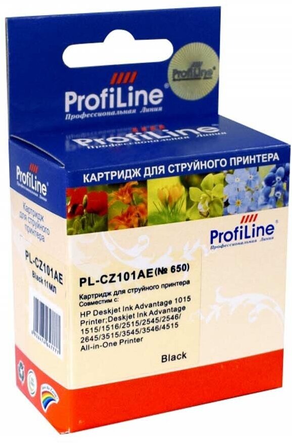Картридж 650 для HP DeskJet Ink Advantage 2515, 1515, 2545, 3515 CZ101AE ProfiLine черный