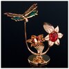 Сувенир с кристаллами Swarovski Бабочка на цветке 10х7,8 см 4266173 - изображение