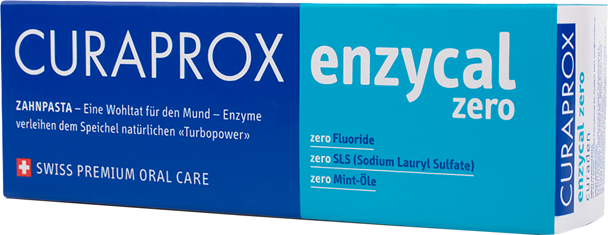 Curaprox Зубная паста для всей семьи Enzycal zero без фтора 0+, 75ml, Curaprox