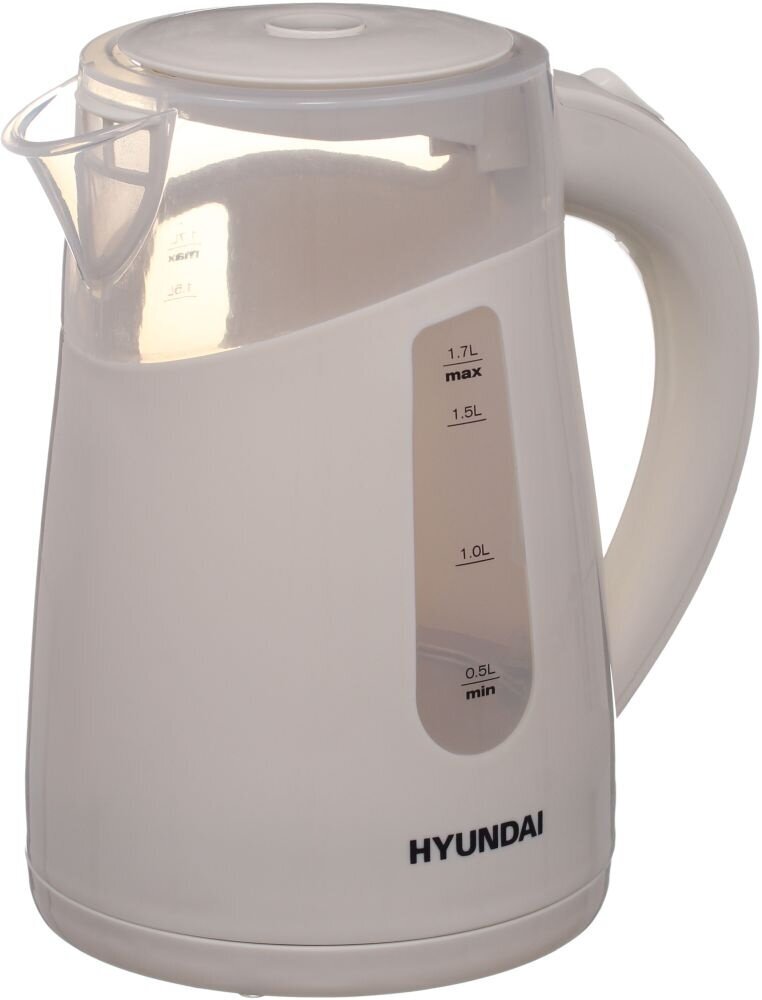 Чайник электрический HYUNDAI , 2200Вт, кремовый - фото №7