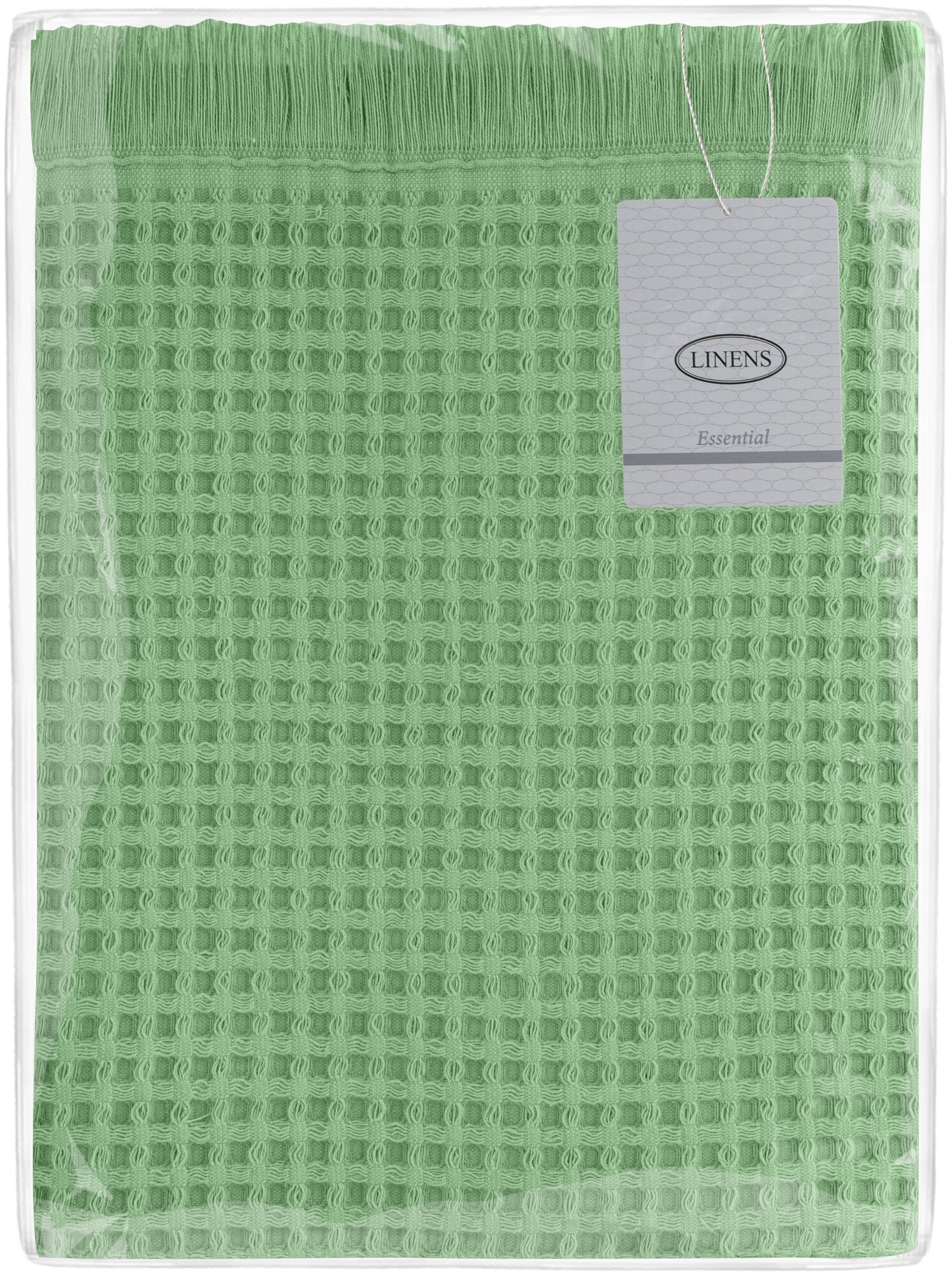 Полотенце LINENS WAFFLE 70х140/350 г/м2, зеленый - фотография № 4