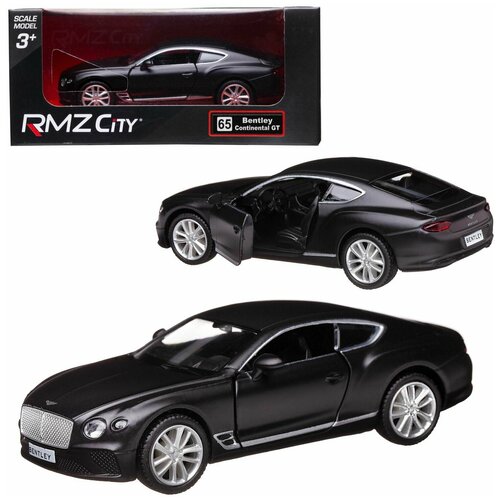 Машинка металлическая Uni-Fortune RMZ City 1:32 The Bentley Continental GT 2018 (цвет черный матовый) коллекционная машинка игрушка металлическая bentley continental gt с дымом в масштабе 1 24 цвет черный