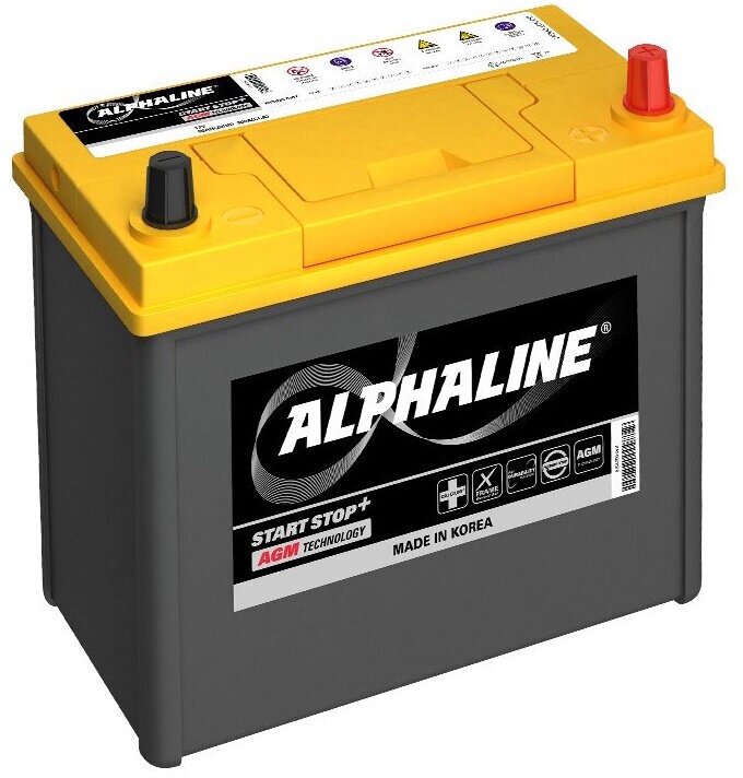 Авто аккумулятор ALPHALINE AGM 60B24L