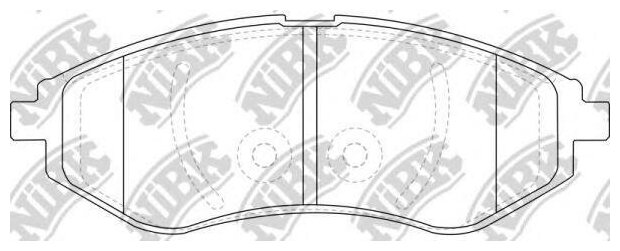 Колодки тормозные передние W298600BP для Chevrolet Aveo (06-); Daewoo Kalos [KLAS] (02-05) аналог NIBK PN0370;