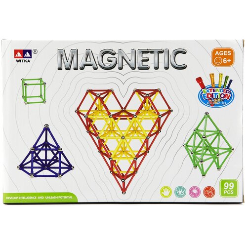 Конструктор Witka Magnetic 16801, 99 дет. конструктор letai magnetic sheet creativity lt2008 40 дет