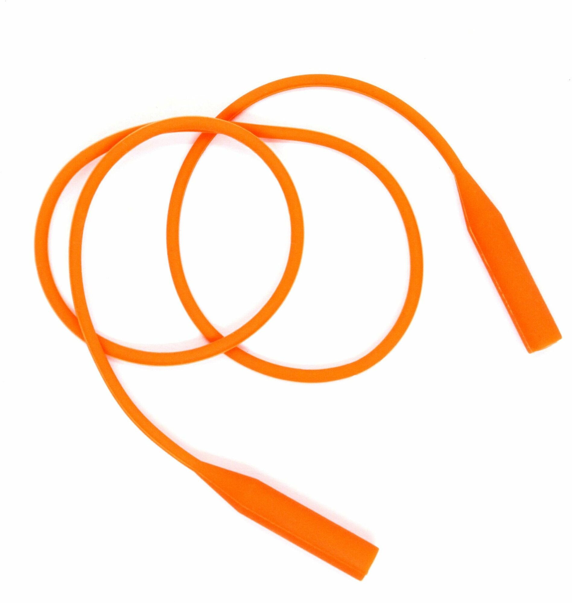 Шнурок держатель для очков силиконовый 50см, цвет оранжевый