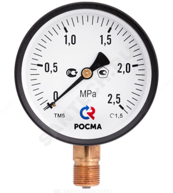 Манометр общетехнический радиальный ТМ-510Р.00 0.0,6 МРа М20х1.5 кл.1.5 | код 00000006843 | росма (4шт. в упак.)