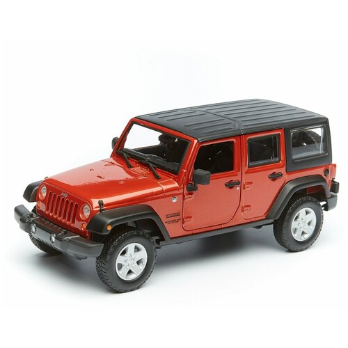 Maisto Машинка металлическая Jeep Wrangler Unlimited 2015, 1:24, красный