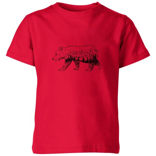 Футболка Us Basic, размер 6, красный детская футболка медведь и горы графика 104 красный