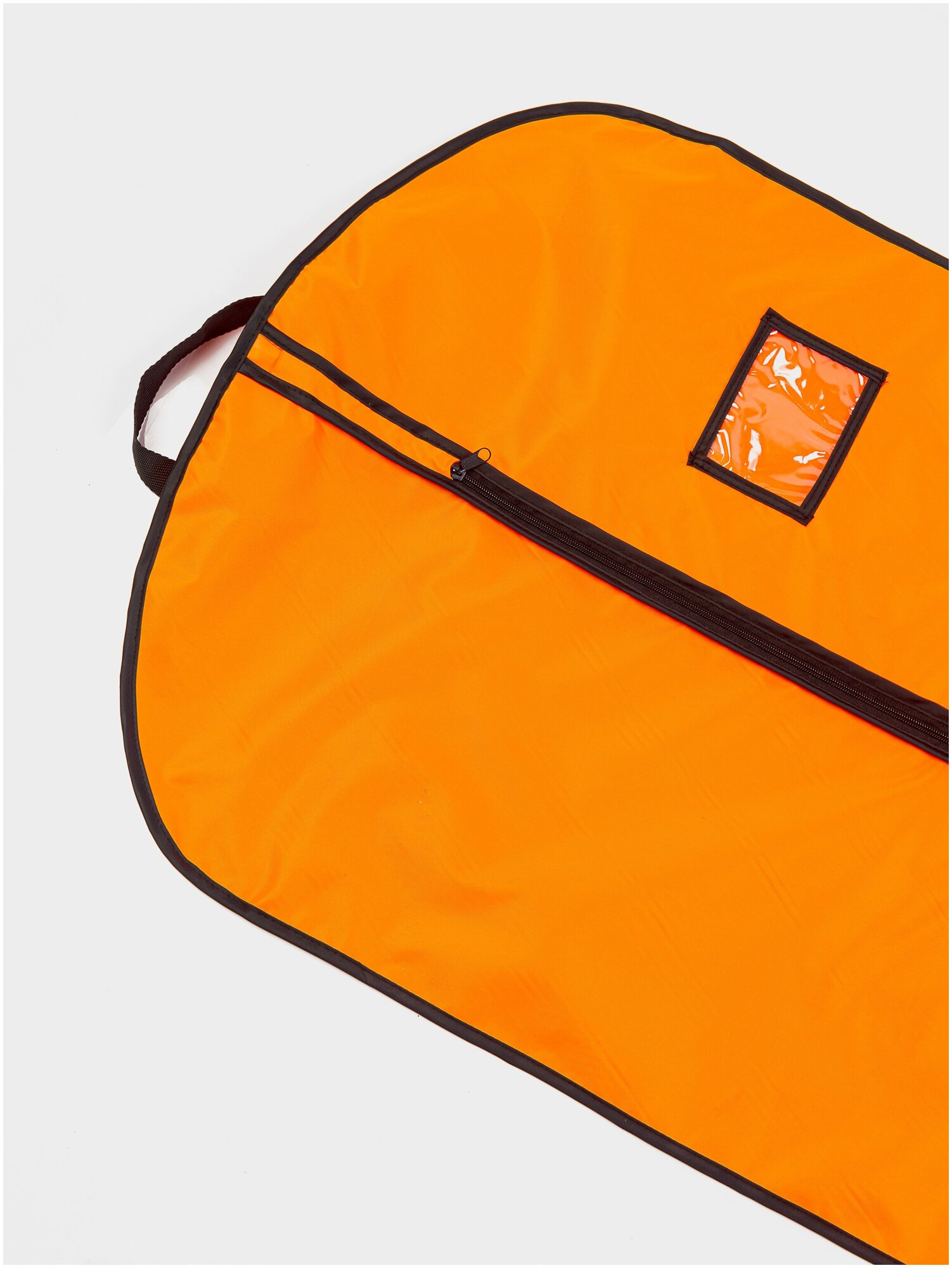 Чехол для одежды, GolD, 140х60, на молнии, с ручкой, оксфорд, оранжевый-неон - фотография № 4