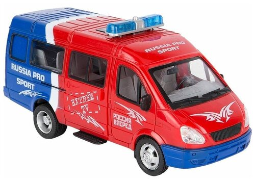 Микроавтобус Play Smart Автопарк 3221 Спорт (9098-B) 1:27, 20 см, красный/синий