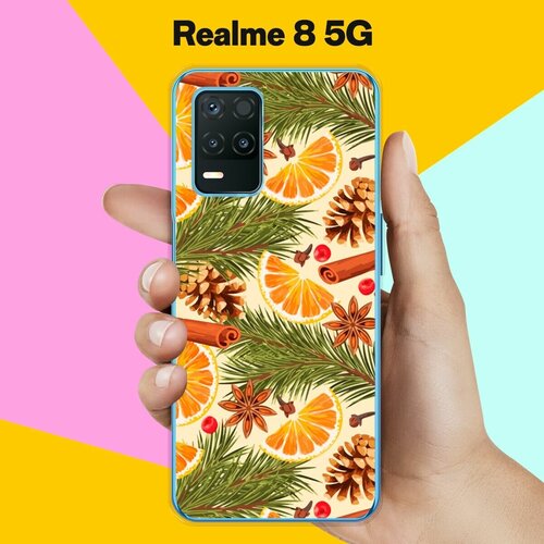 Силиконовый чехол на realme 8 5G Новогоднее настроение / для Реалми 8 5 Джи силиконовый чехол на realme 8 5g серые пингвины для реалми 8 5 джи