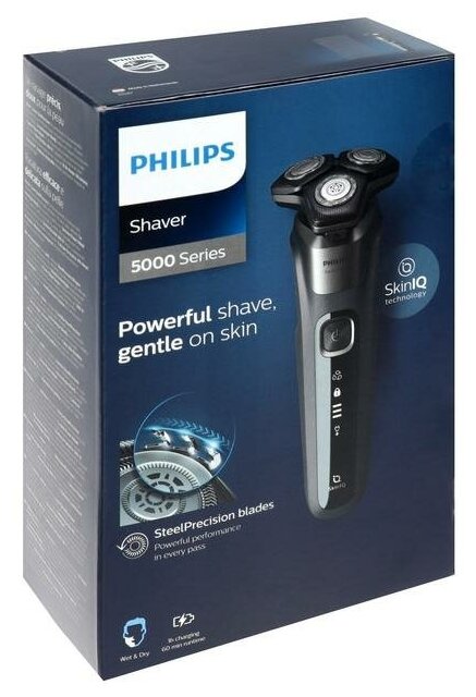 Электробритва Philips Series 5000 SkinIQ S5587/10, серый - фотография № 11