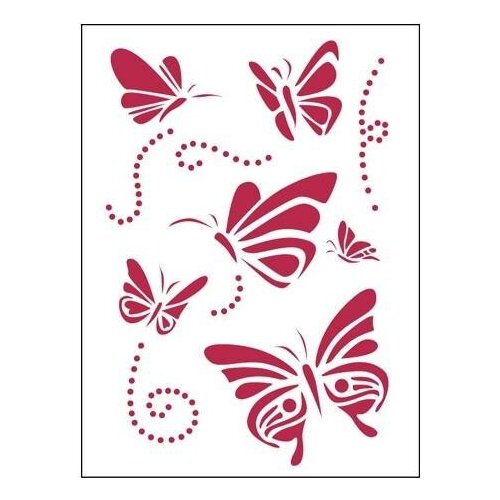 фото Трафарет для рукоделия, бабочки, 1 шт stamperia