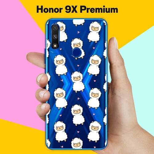Силиконовый чехол Узор из лам на Honor 9X Premium силиконовый чехол узор из пингвинов на honor 9x premium