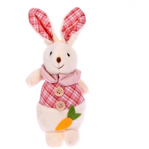 мягкая игрушка кролик с морковкой цвет белый Мягкая игрушка «Кролик с морковкой», цвета микс