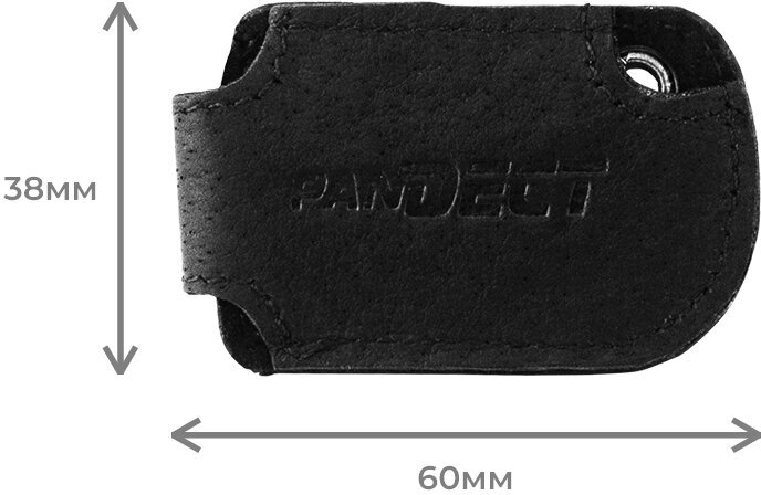 Чехол брелока радиометки Pandora PanDECT BT-760/770/780 IS-760 DX-4G/S/L X-1800L LoRa 5000 кожаный с надписью на кнопке