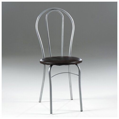 фото Стул "элегия" серебристый металлик/коричневый 3415563 доляна