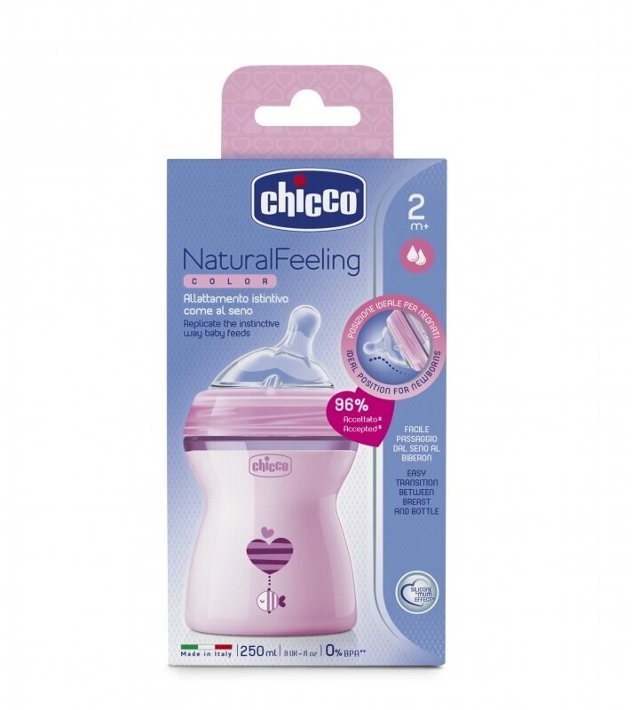 Бутылочка пластиковая Chicco Natural Feeling c силиконовой соской, 250 мл (80723.00.50) - фото №17