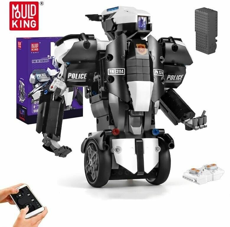 Конструктор Mould King 13114 Сбалансированная функция Произношение робота "Кай" App Edition,566 блоков для роботов с дистанционным управлением