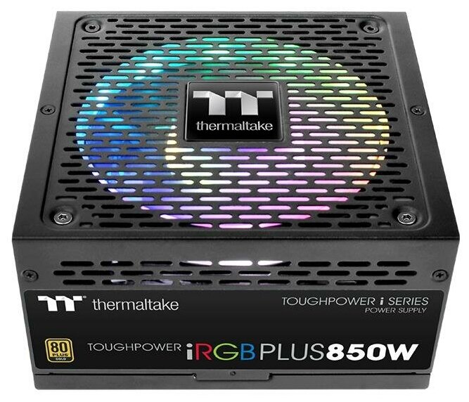 Блок питания THERMALTAKE Toughpower iRGB Plus, 850Вт, 140мм, черный, retail [ps-tpi-0850f3fdge-1] - фото №2