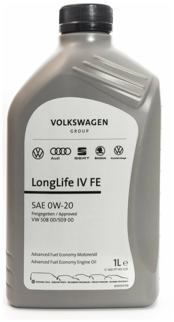 Синтетическое моторное масло VOLKSWAGEN LongLife IV FE 0W-20