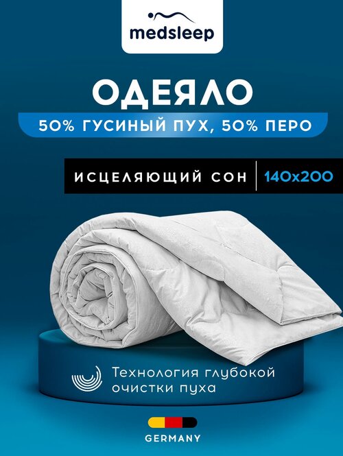 Одеяло Medsleep Landau, теплое, 140 х 200 см, белый