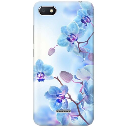 фото Gosso ультратонкий силиконовый чехол-накладка для xiaomi redmi 6a с принтом "голубые орхидеи"