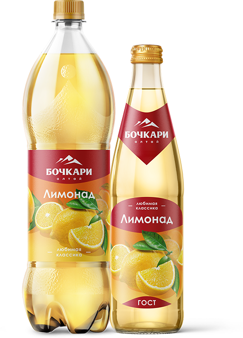 Лимонады "Бочкари" - Лимонад 0,45 л, упаковка 20 штук
