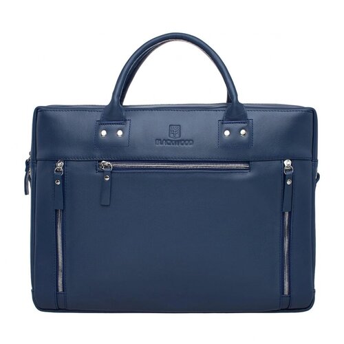 фото Мужская кожаная деловая сумка blackwood gravary dark blue 1054403
