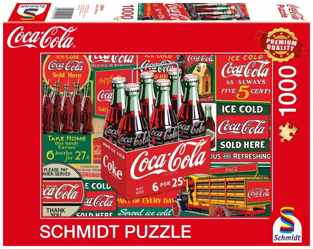 Пазл Schmidt 1000 деталей: Coca Cola Классика (Coca Cola)
