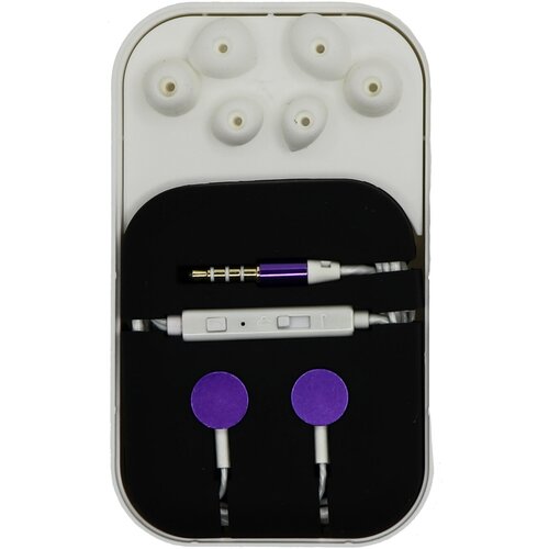 Наушники Mosidun M3 Metal Premium белые с фиолетовым 810₽