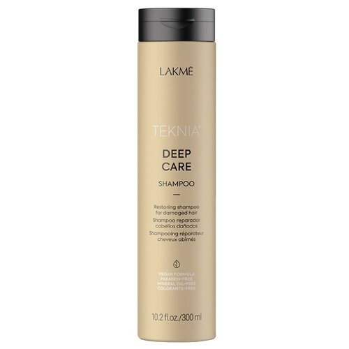 Lakme шампунь Teknia Deep care восстанавливающий для сухих или поврежденных волос, 300 мл восстанавливающий шампунь для волос lakme deep care shampoo 1000 мл