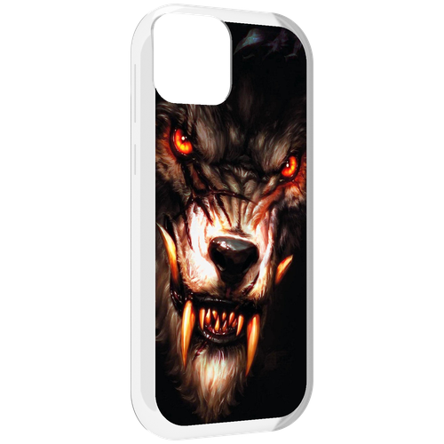Чехол MyPads злой голодный волк мужской для UleFone Note 6 / Note 6T / Note 6P задняя-панель-накладка-бампер