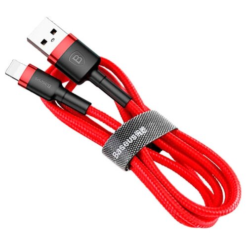 Кабель Baseus Cafule USB - Lightning (CALKLF), 0.5 м, красный кабель baseus cafule usb lightning calklf черный красный