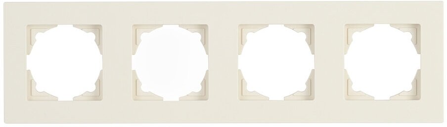 фото Рамка GUNSAN Eqona 16401200-000145 четырехместная универсальная скрытая установка бежевая IP20