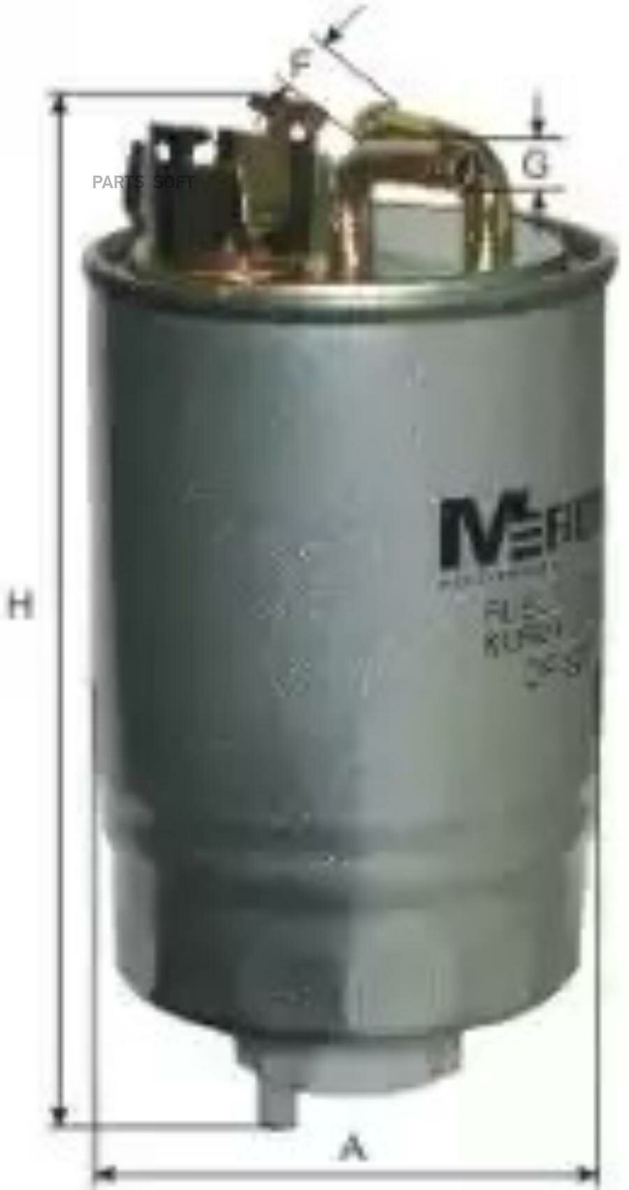 Фильтр топливный VW T3/T4/Golf/Passat 1.6TD/1.9D-TDi 87>, Seat Ibica/Toledo 1.9D-SDi 91> M-FILTER арт. DF327